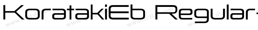 KoratakiEb Regular字体转换